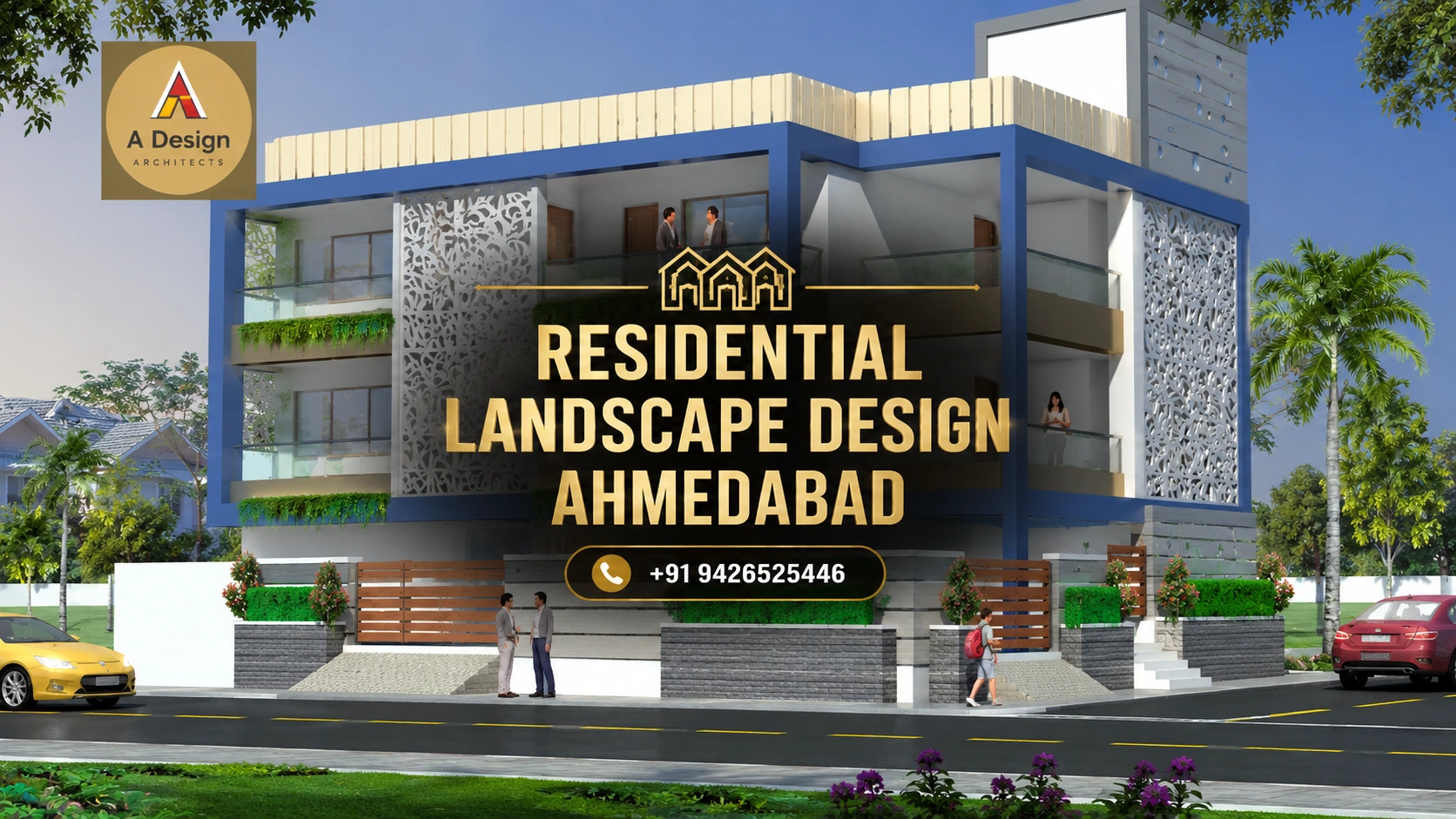 Residential landscape design for a home in Ahmedabad by A Design Architects